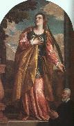  Paolo  Veronese St Lucy and a Donor painting